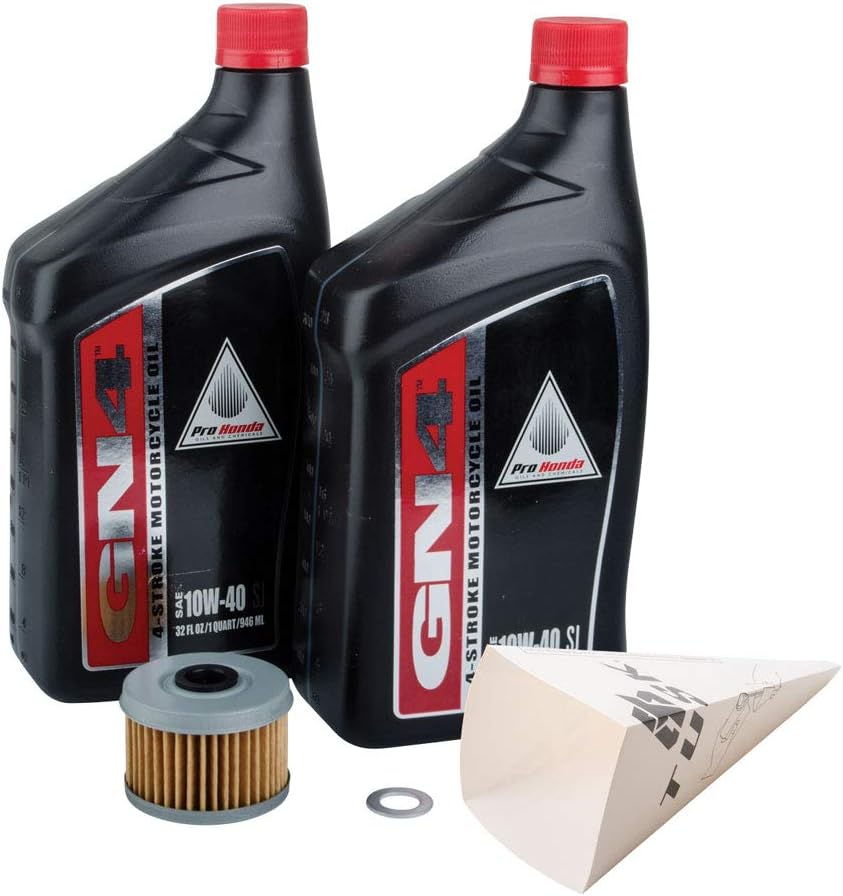 Tusk 4-Stroke Oil Change Kit Pro-Honda GN4 10W-40 Compatible with Honda TRX 400EX 1999-2008