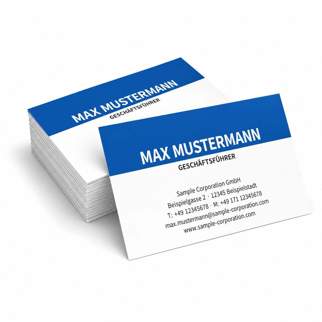 Visitenkarten, prinux, Professionell, 1800 Stück, 400g-Karton, mit Wunschtext - Text, Schriftart und Farben sofort online anpassen