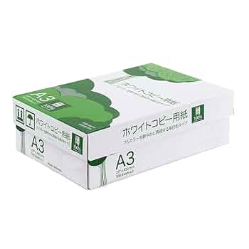 3名さま　A3サイズ 高白色】【白色度98%】スーパーホワイト+A3 厚口 1箱（500枚入×3