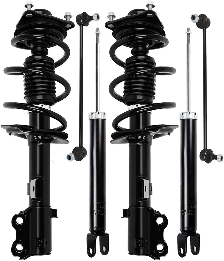 Struts Shock suspension kit for 2011 2012 for Kia Optima Front Complete Strut Assembly,Rear shock absorber,Tie Rod End 6 Pcs, 11771 11772 5646 K750610 K750611