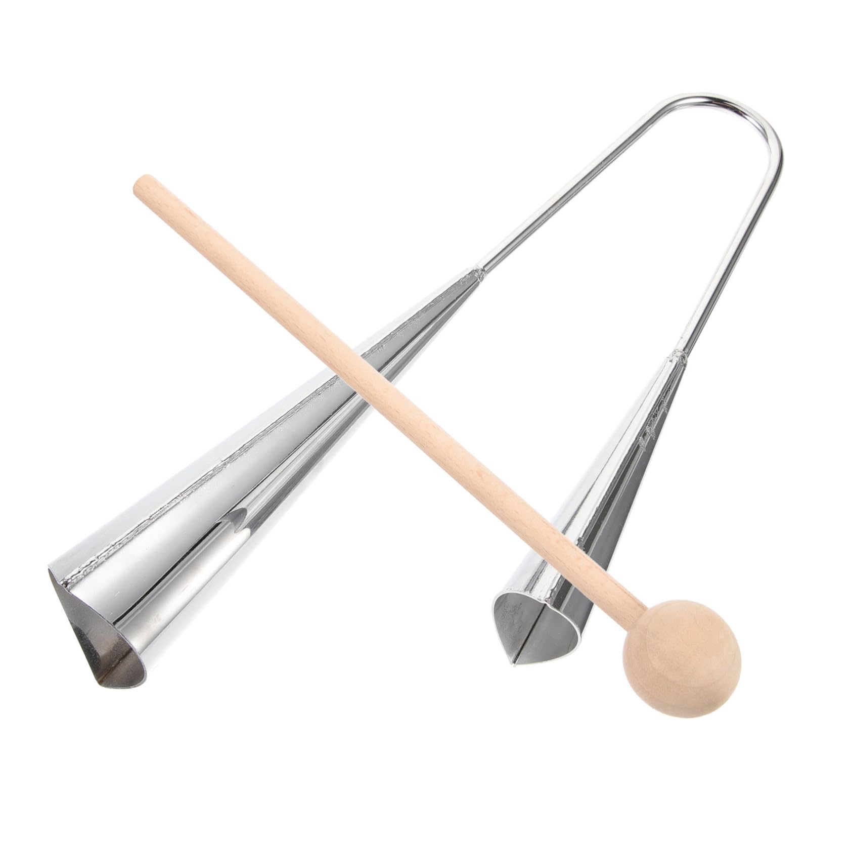 ULDIGI Percussion Cowbell Two Tone Steel Cow and Girls Musical Instrument Hand Held Perfect for Cheerleading Drums Sets Parties