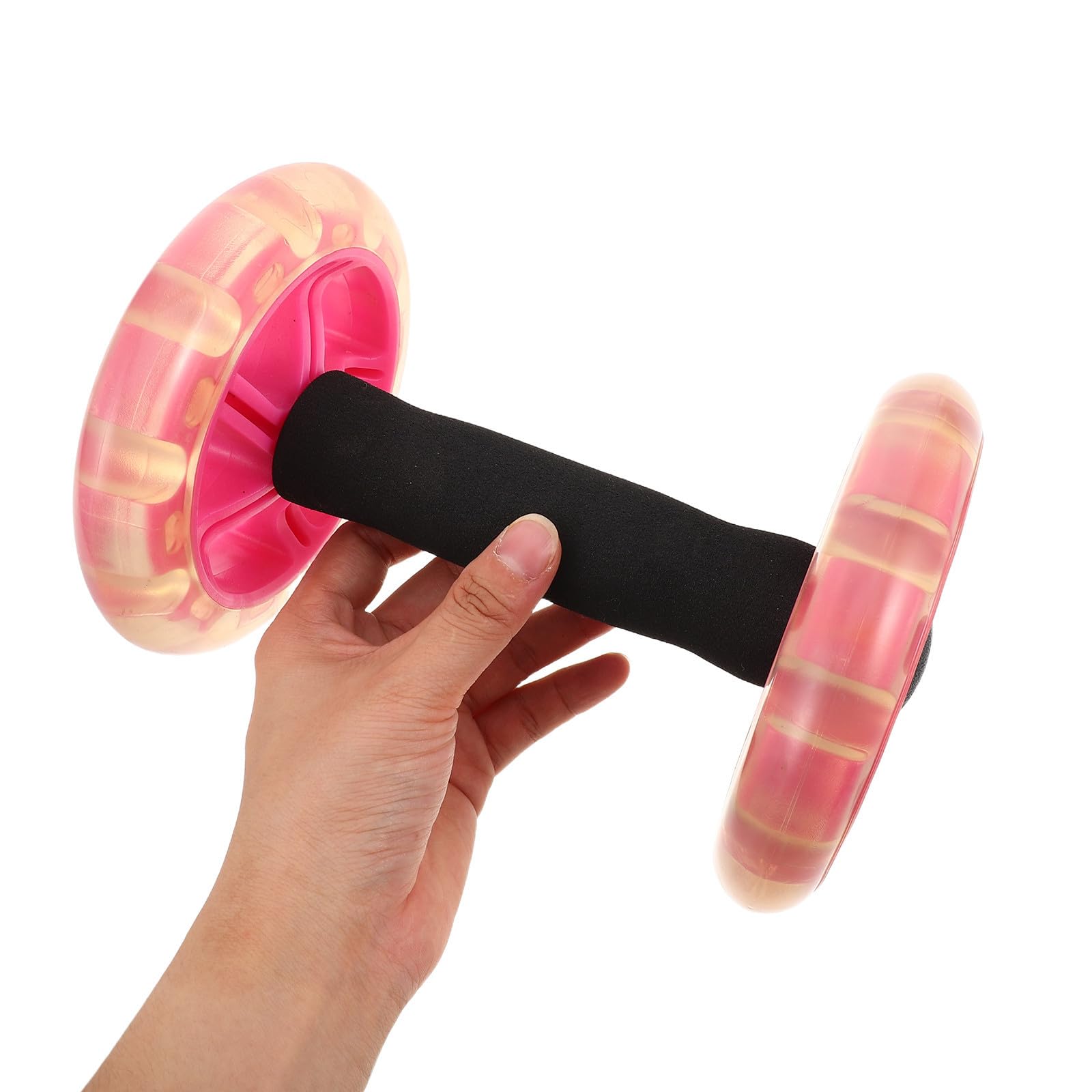 Veemoon Rueda de Abdominales Doble Material Pp y Esponja para Entrenamiento de Núcleo con Agarre Sincronizado y Equilibrio Mejorado Adecuado para Gimnasio en Casa y Oficina