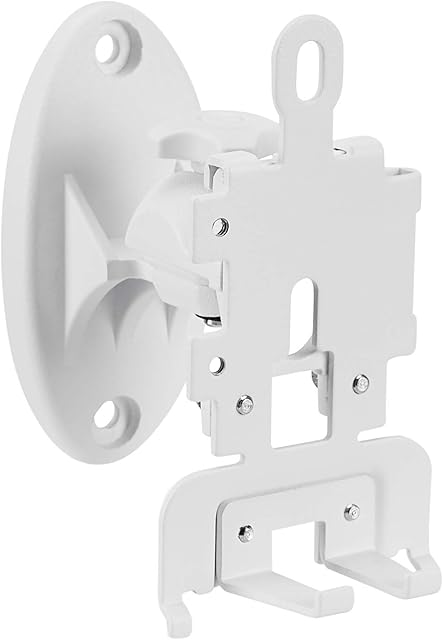 Amazon Basics Wireless Speaker Wall Mount for Sonos Play 1 and Play 3 Speakers, White