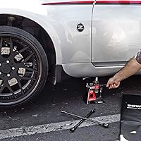 Vista 5 de Powerbuilt Jack hidráulico de botella UniJack de 2 toneladas combinado/soporte en 1 unidad, compacto, portátil, base ancha, para sedanes Unibody