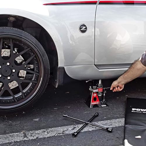 Miniatura 5 de Powerbuilt Jack hidráulico de botella UniJack de 2 toneladas combinado/soporte en 1 unidad, compacto, portátil, base ancha, para sedanes Unibody