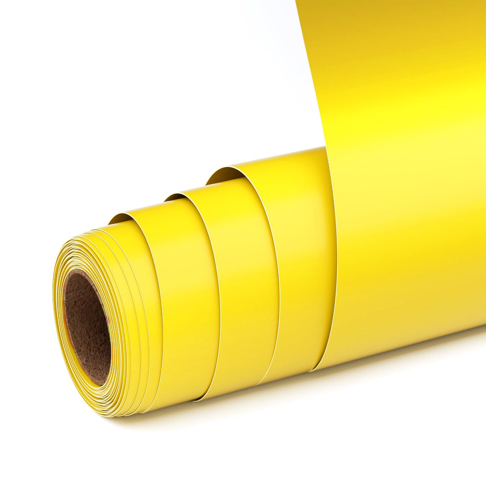Vinile Adesivo, Matte Giallo Limone Vinil 30,5 x 457,2 cm Vinile Permanente Adesivo per Cricut, Rotolo Pellicola in Giallo Limone Vinil Plotter per Regali Fai Da Te, Tazze