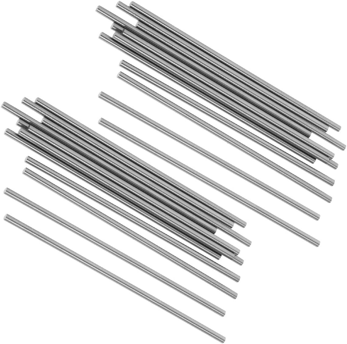 NULYLU 50pcs Crochet Blocking Pins Metal Pegs for Knitting Blocking Boards Steel Rods 100x3mm Accessories for Crochet Projects and DIY Knitting Tools