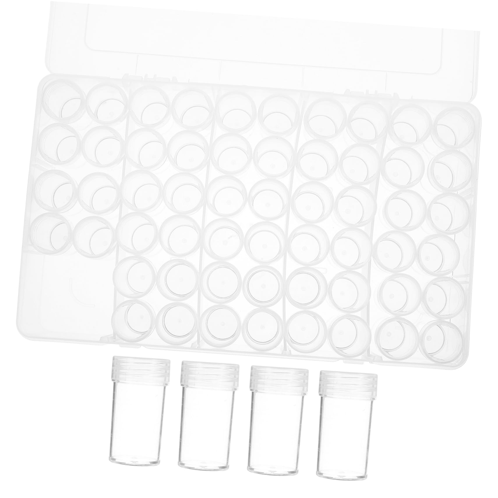 Gogogmee 60 Storage Box Small Bead Organizer Plant Container Small Plastic Containers Planting Organizer Plastic Storage Boxes Transparent Pp