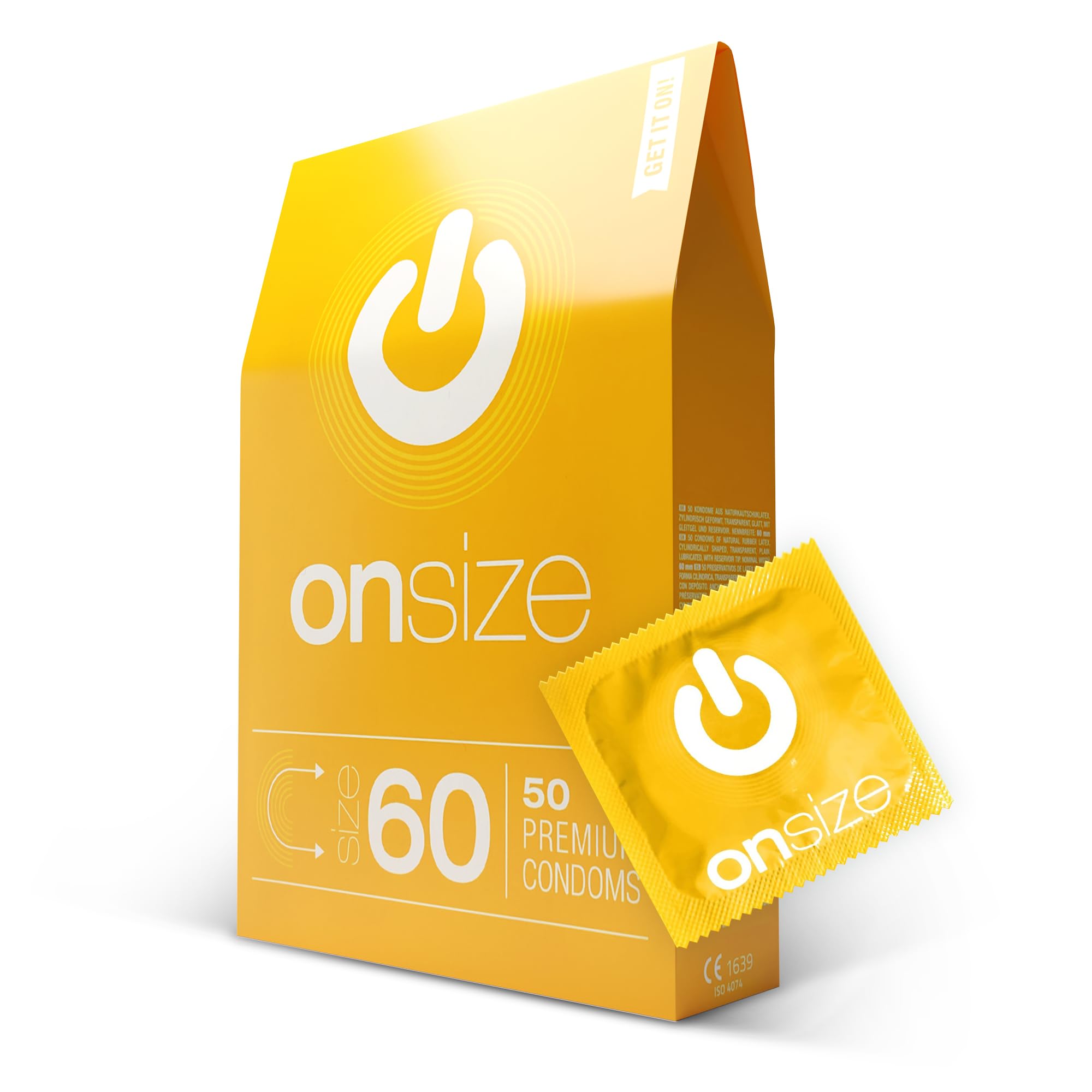 ON) ONsize Kondome | 60 mm Breite | 50 Stück | dünne 0,07 mm Wandstärke | hauchzart