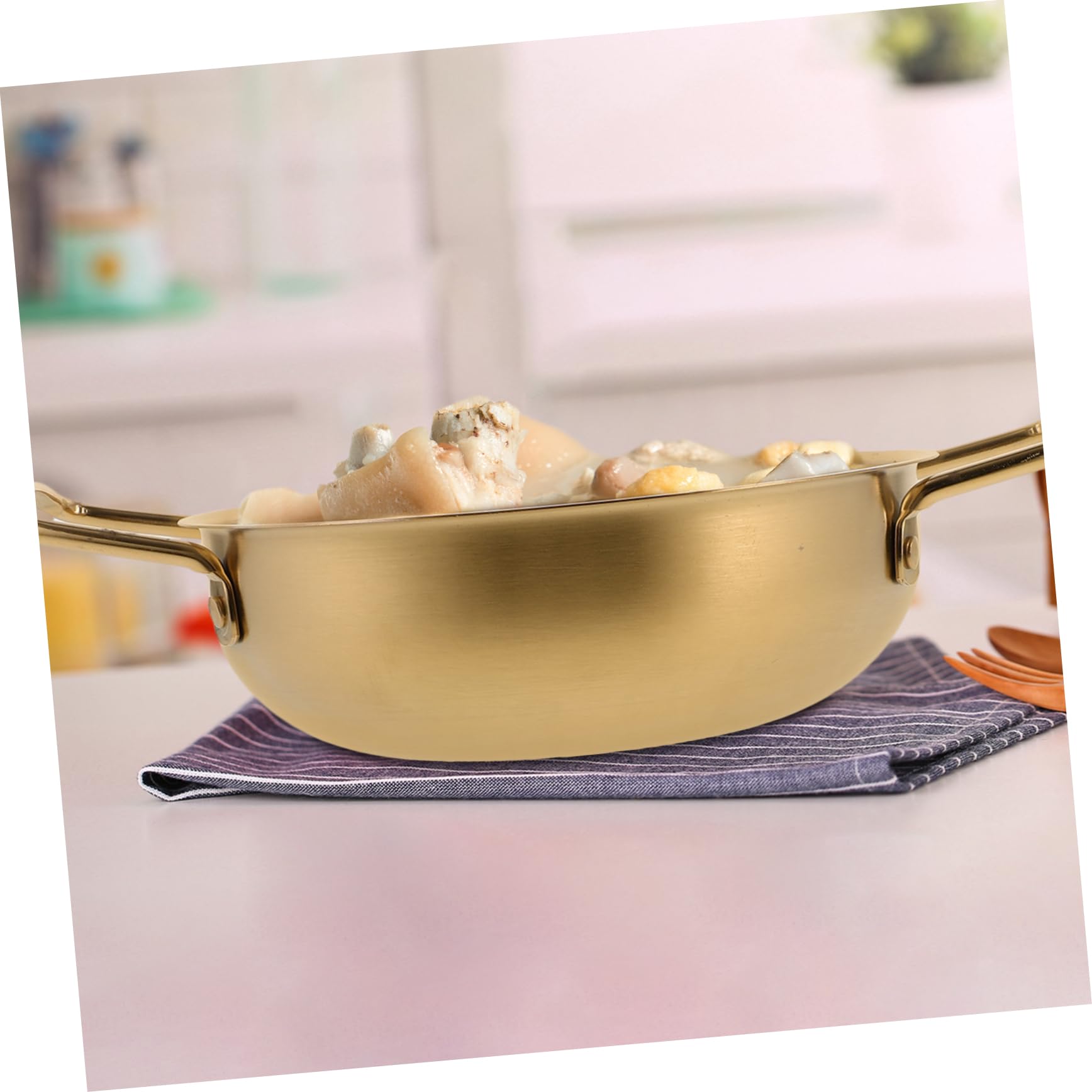 Hemoton Cooking Pot Stainless Korean Ramen Cooking Pot Lid for Kitchen Easy Handling