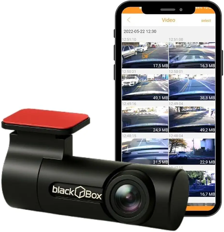 Black Box Vision - Câmera Veicular Mini Wifi Full HD (Automotiva Carro Uber App) (Cartão 64GB)