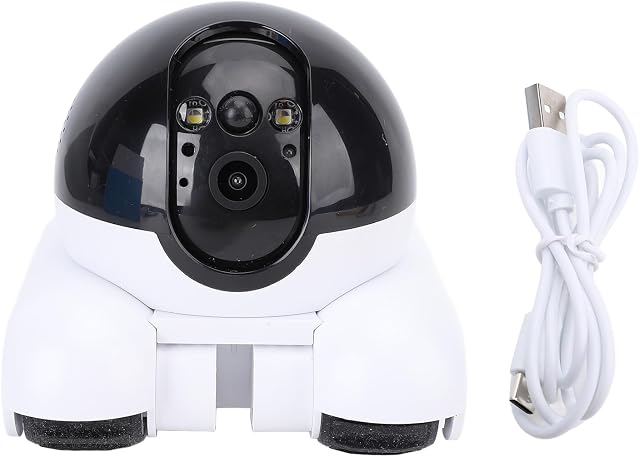 Pet Robot Camera, Double Lens 1080P Pictures Watching App, 5200mAh Battery Remote Control Wheels, Two Way Talk Interaction, One Click Feature, Supports 128G Storage Card