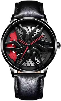 Men Creative Watch,Men Custom Design Waterproof Sport Wrist Watch,Men 3D Car Wheel Quartz Wrist Watch G