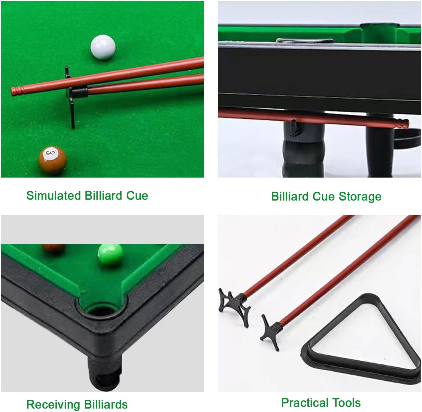 Mini Pool Table Game,Billiards Table Pool Table Set with 11 Balls 2