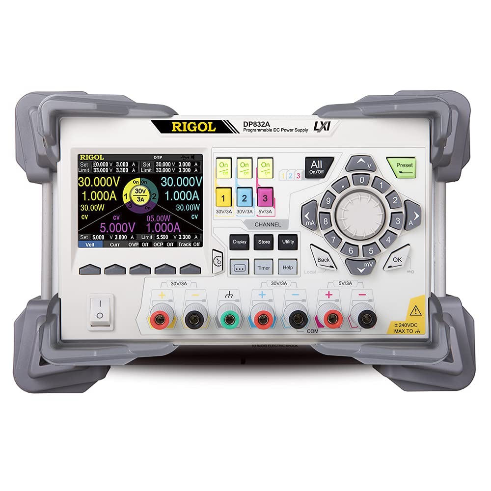 RIGOL 프로그래밍 가능 DC 전원 공급 장치 DP832A 최대 전력 195W+<350ΜVRMS 및 2MVPP 낮은 리플 잡음+3채널+<50ΜS  빠른 과도 응답 시간+10MV 및 10MA 프로그래밍 프로그래밍 가능 프로그래밍 가능 속도 및 전력-Freehip.co.kr