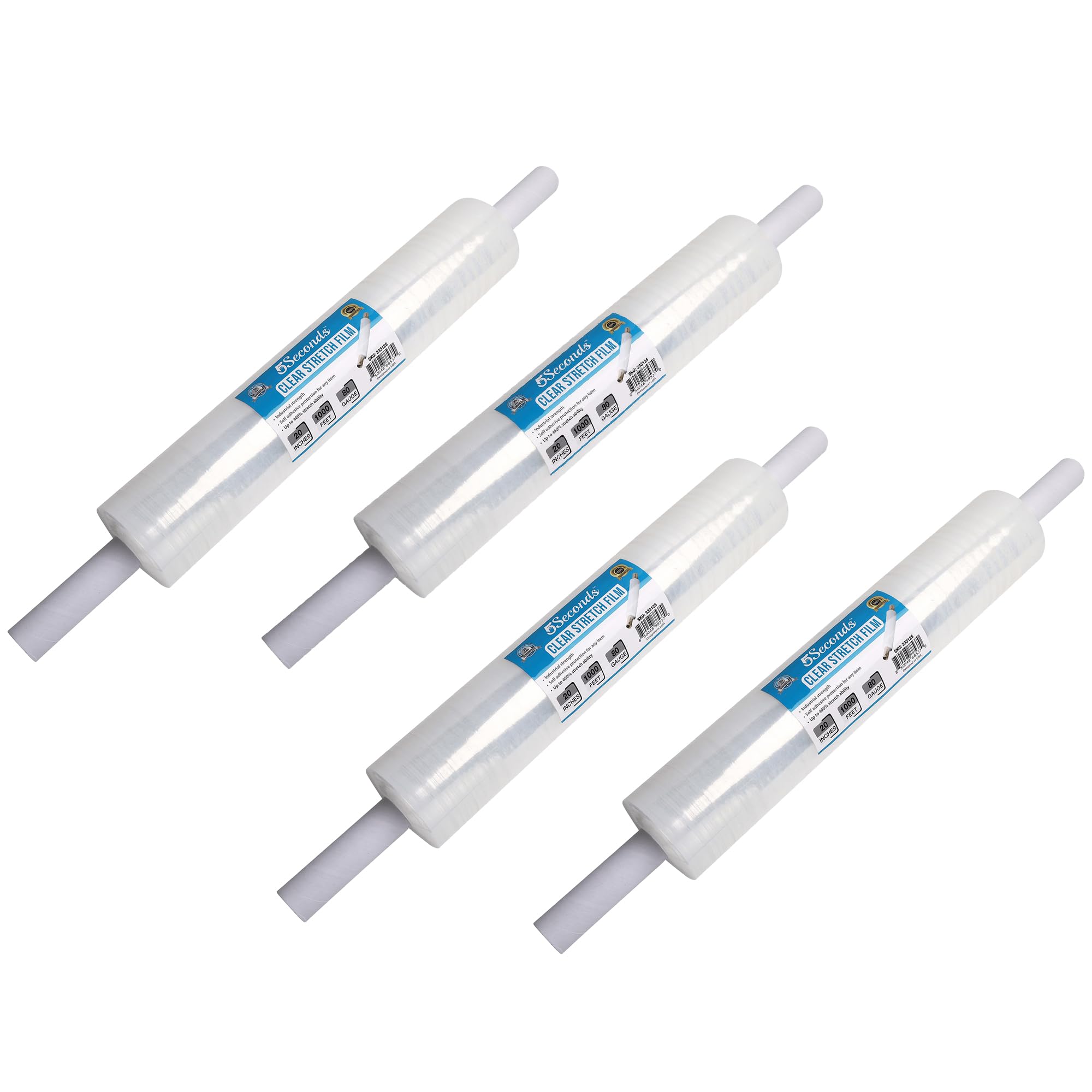 5Seconds - Industrial Grade Pallet Stretch Wrap, 20