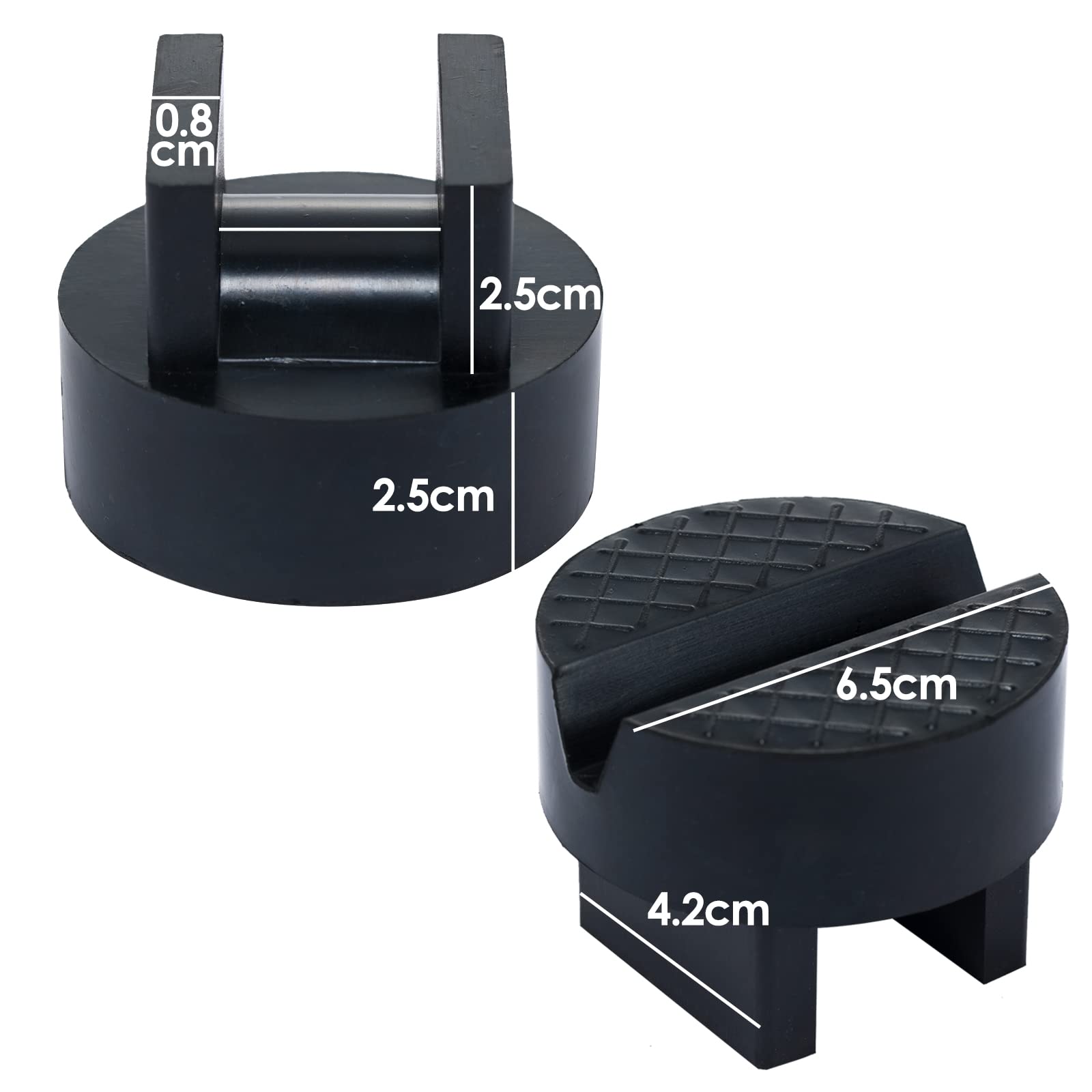 DEDC Wagenheber-Pads, Auto-Hebebühnen, Adapter, Gummi-Pucks, Quetschschweißschutz, Rahmenschienenschutz, Zubehör, 4 Stück