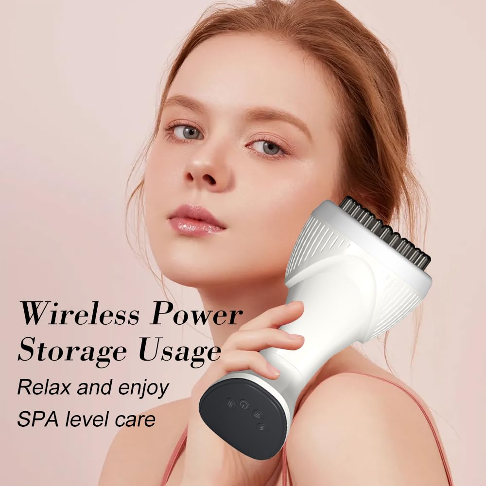 Raspador eléctrico, Cepillo Eléctrico de Meridianos, Masajeador Portátil de Meridianos Corporales, Masaje de Hombro, Cuello y Cuerpo Gua Sha, Vibración, Calor y Relajación Muscular