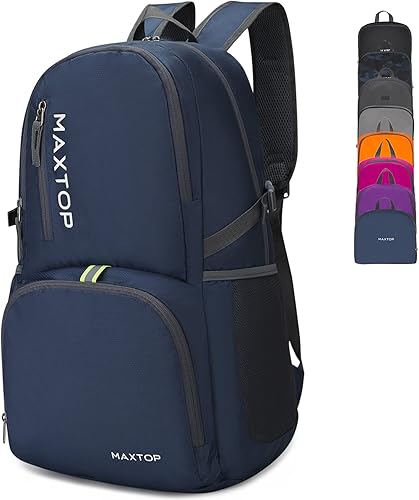 MAXTOP Mochila plegable ligera de 4050L para senderismo, viajes, camping, resistente al agua, plegable, para viajes al aire libre