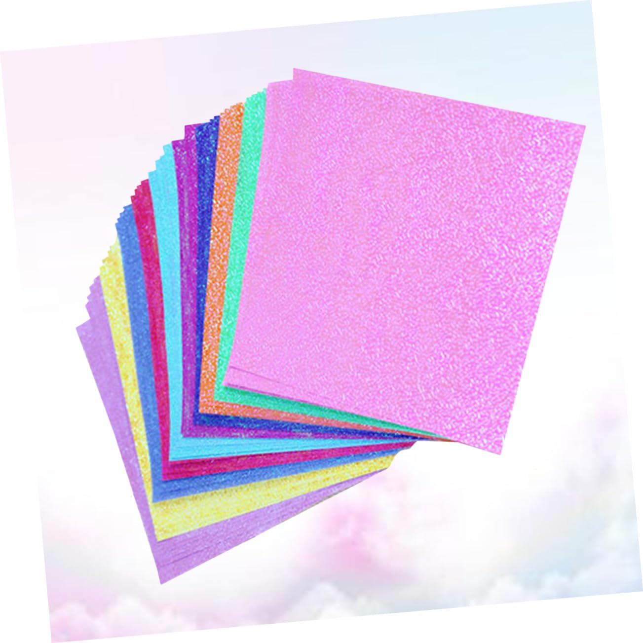 100 Stück Bastelpapier Perlmuttfarbenes Origami Papier Glänzend DIY Handgemachtes Papier für Kunsthandwerk Scrapbooking Geschenkideen Zufällige Farbe Zufällige Farbe