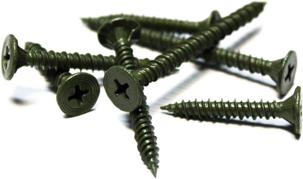 (100) 8x15/8 Cement Board Screws Phillips Wafer Head w