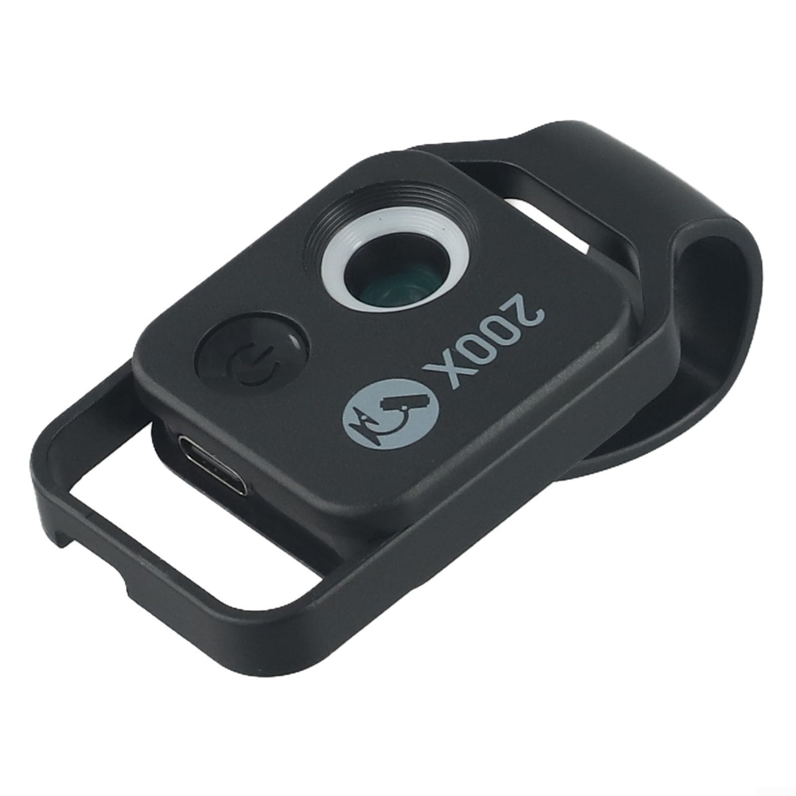 Microscopio de teléfono móvil 200X Lupa HD con lente CPL, cámara de inspección portátil USB-C recargable para monedas, sellos piel 68x35mm (negro)
