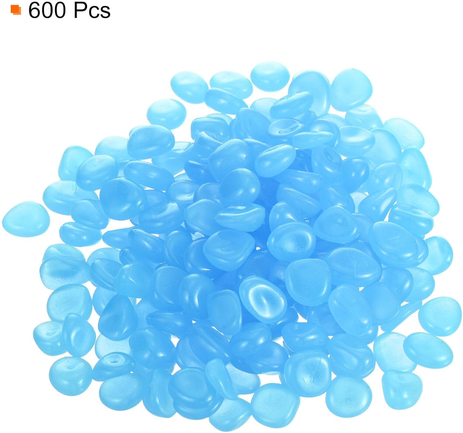 Home and Garden Parts 600pcs Glow Rocks 13-17mm Decoration Pebbles Luminous Stones Decor Sky Blue #CN/251024/10419