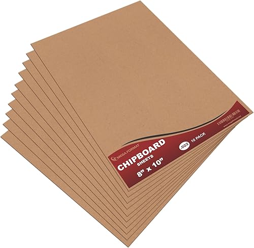 Hojas de aglomerado, ligeras, aglomerado de 8.5 x 11, 022 - Hojas de cartón fino, tablero de virutas para manualidades, cartón, cartón kraft,