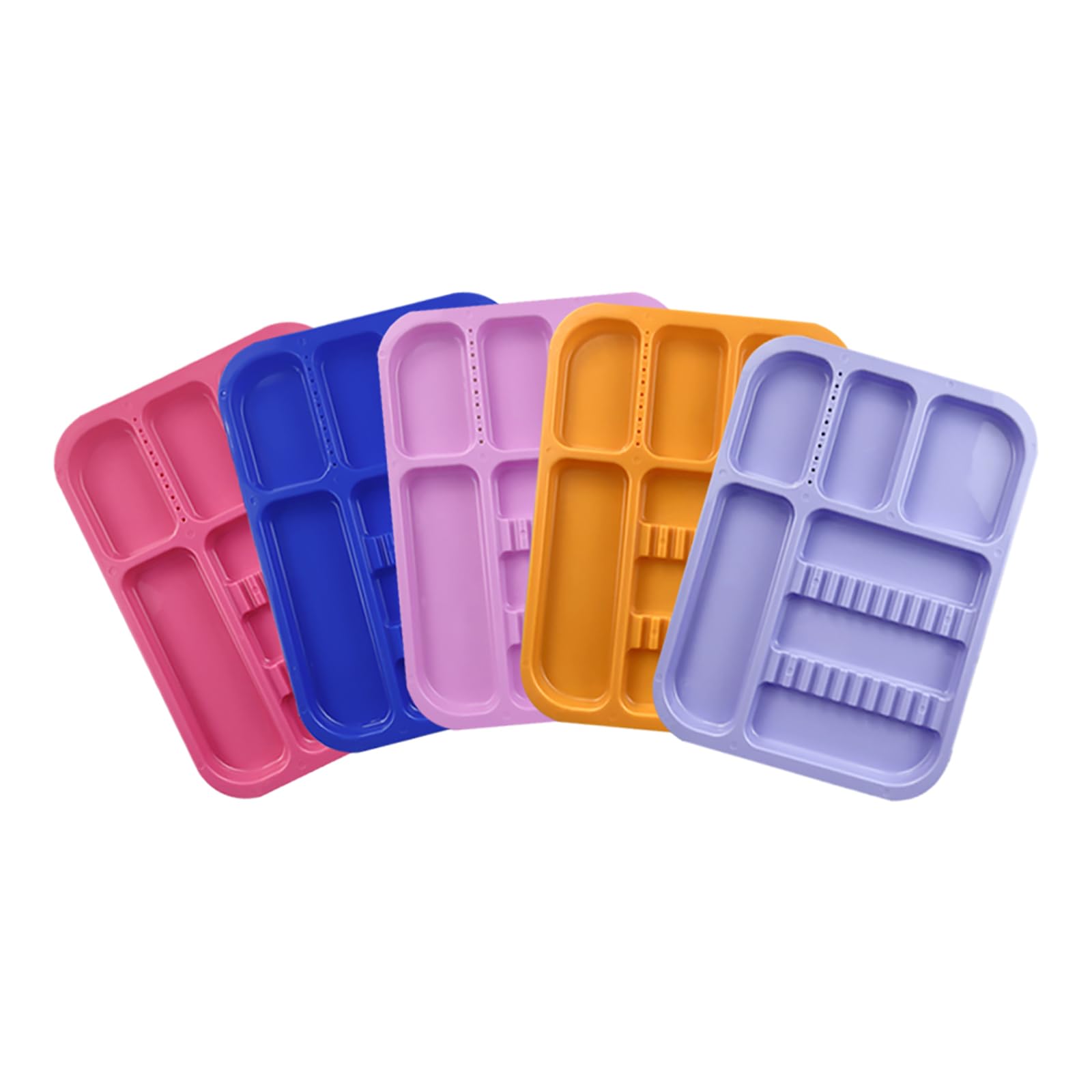 Vassoio diviso per strumenti dentali, 5 pezzi, in plastica autoclavabile, per dentisti, dentisti, vassoi separati, misura B, per tatuaggi medici e saloni di bellezza
