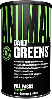 ANIMAL Greens PAK – Your Green Helpers & Daily dose of Green superfood – with spirulina, chlorella & maca for Energy, Immune System, Digestion & Well-Being – 30 Packs