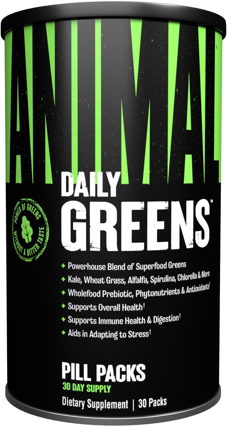Greens PAK – Your Green Helpers & Daily dose of Green superfood – with spirulina, chlorella & maca for Energy, Immune System, Digestion & Well-Being – 30 Packs