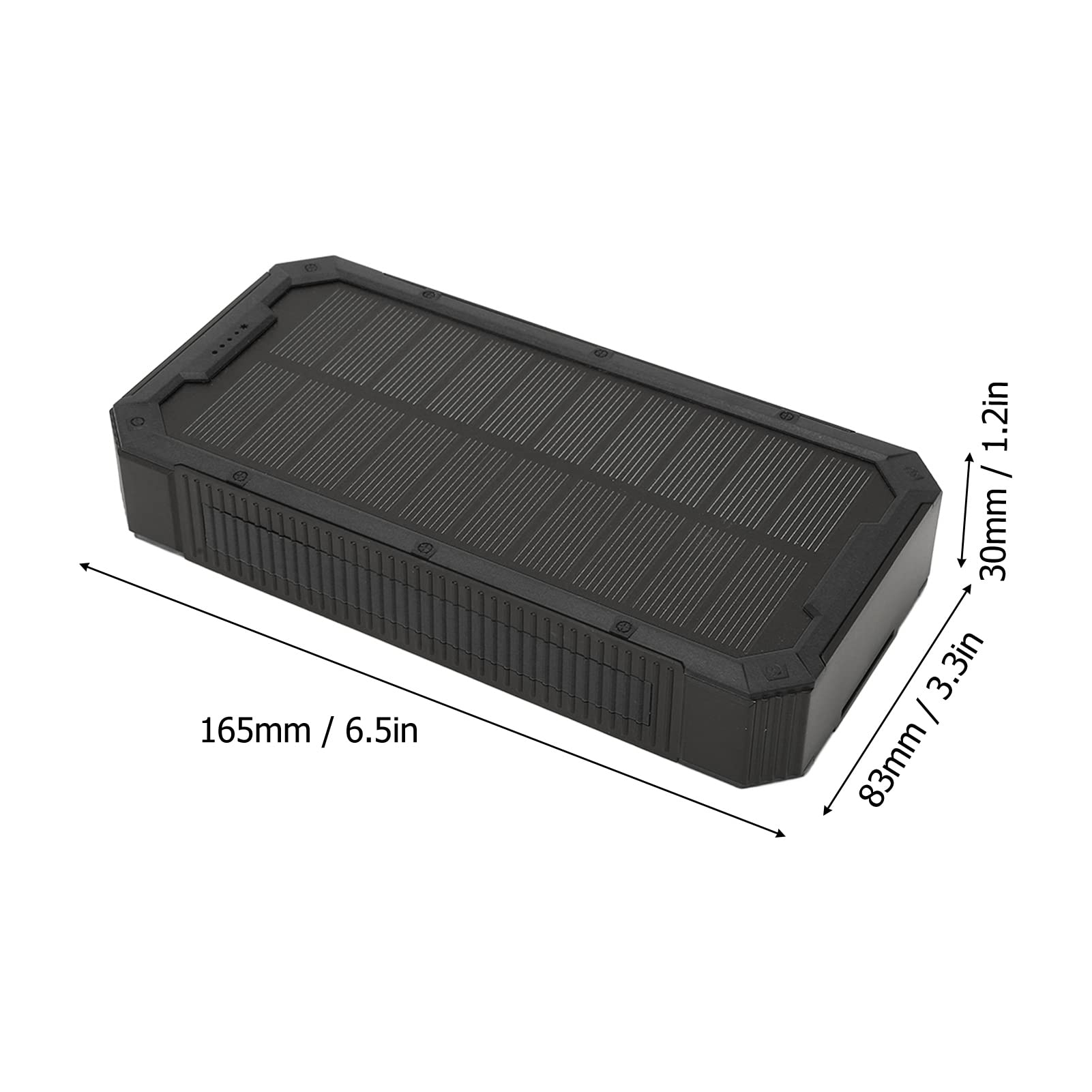 Ejoyous Solar PowerBank 36800 MAH, Przenośna ładowarka ładowarki Słonecznej z 36leds z Obciążeniem Bezprzewodowym z 4 Portami USB Typ C Wireless Ładowanie do Obozu na Zewnątrz Reisen (BLACK)