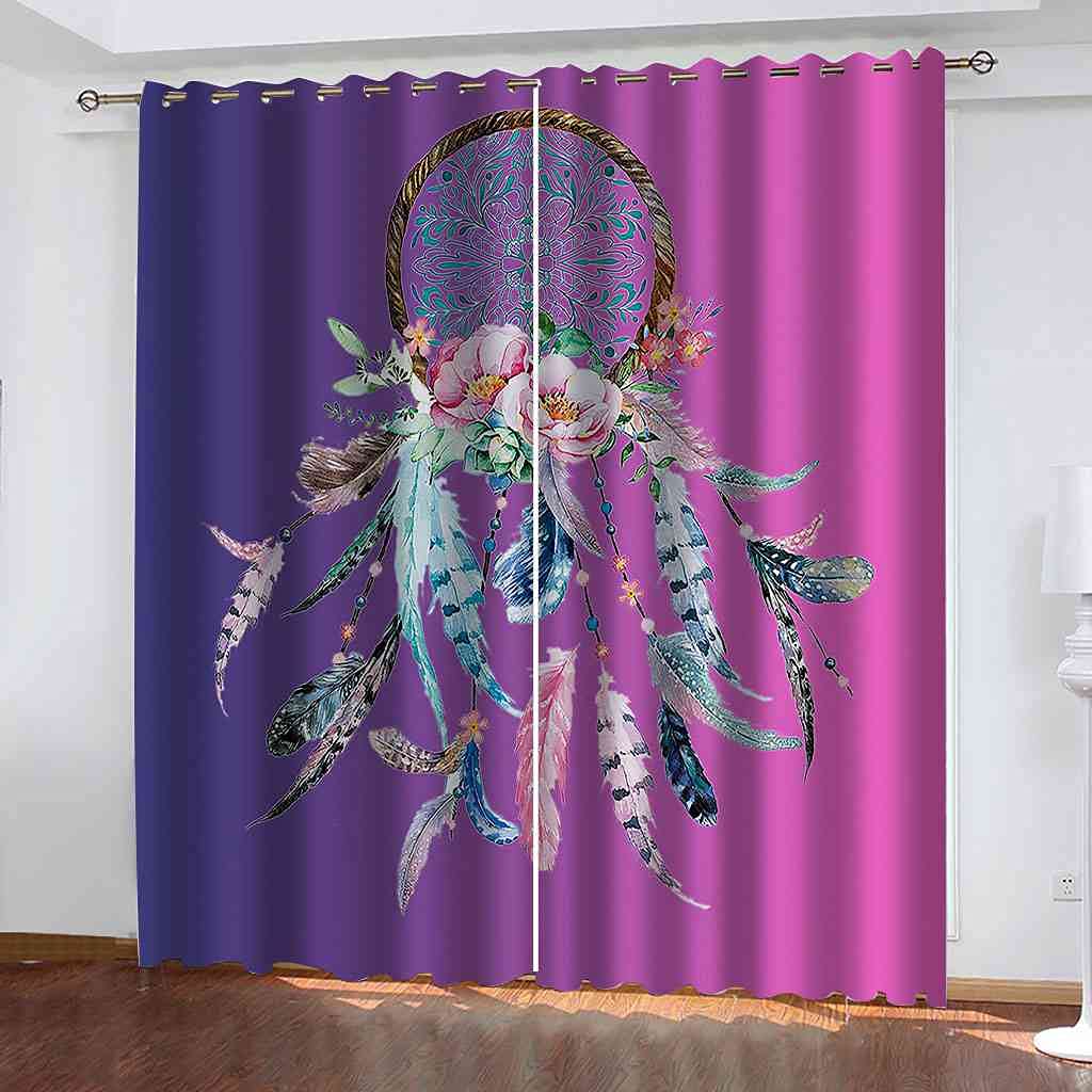 Rideaux isolants phoniques et thermiques violet pour chambre