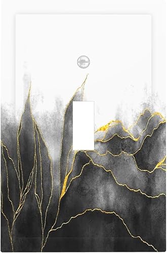 Miniatura 92 de Cubiertas Decorativas de Tomacorrientes Estilo Gótico Cuervo Flores Púrpuras 1 Gang Interruptor de Luz Simple Basculante Placa Cubierta Placas de