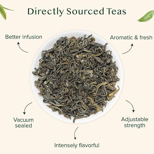 Miniatura 4 de VAHDAM - Hojas de té verde del Himalaya más de 50 tazas Té verde 100  natural Potentes antioxidantes Lo mejor para la desintoxicación Té de Kombucha