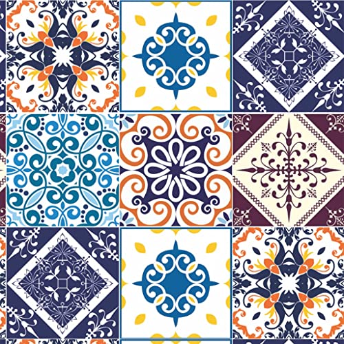 Papel de Parede Adesivo Lavável Para Cozinha Banheiro Azulejo Diversos Modelos Rolo 1m Azulejo:AJ007