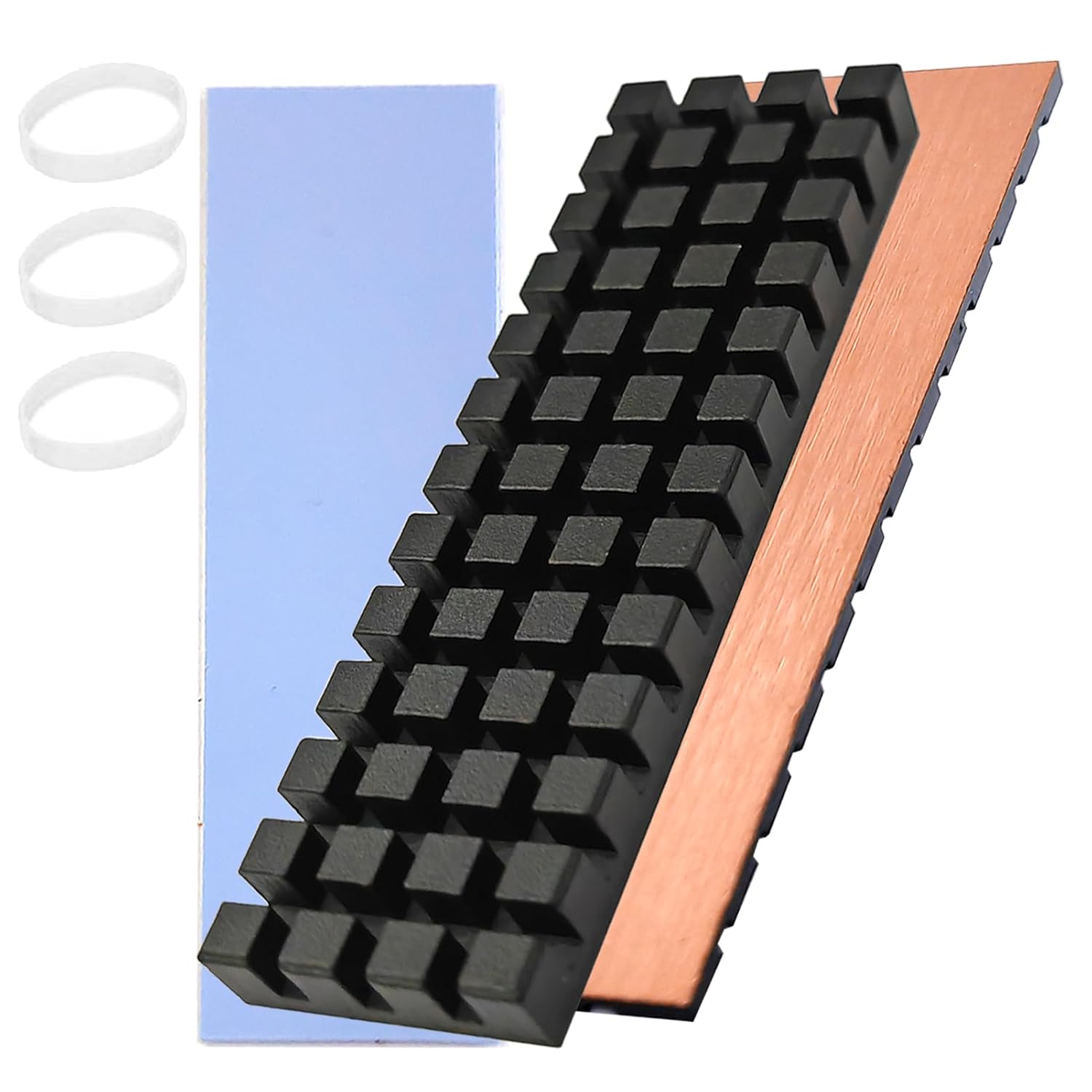 Laptop M.2 Heatsink Kit, 70x20x6mm Graphene Coating Copper Heat Sink + High Performance Silicone Thermal pad for Cooling PC Laptop M2 2280 SSD NVMe PS5 Laptop M.2 Heatsink Kit, 70x20x6mm Graphene Coating Copper Heat Sink + High Performance Silicone Thermal pad for Cooling PC Laptop M2 2280 SSD NVMe PS5