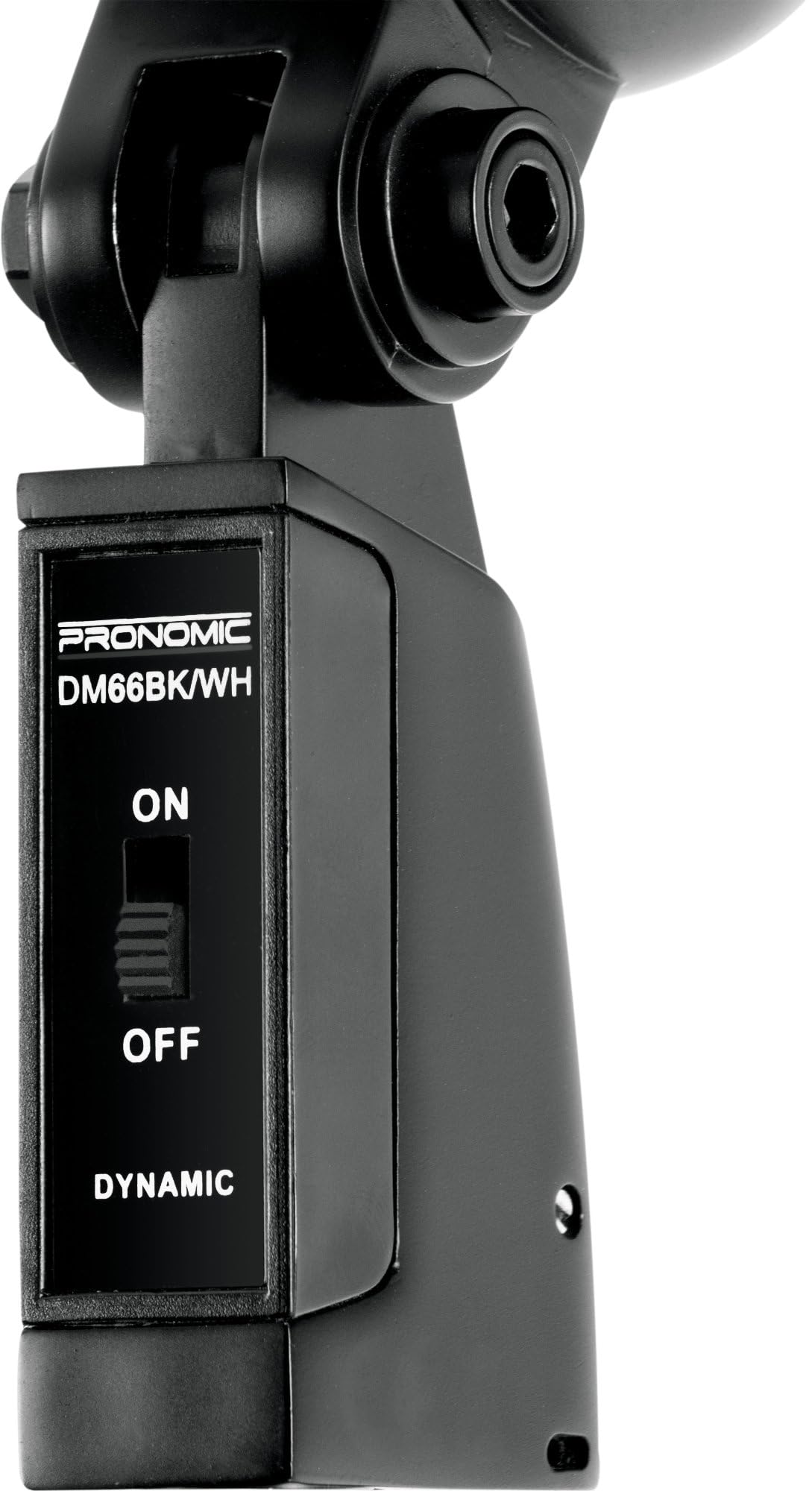 Pronomic DM-66BK/WH Micrófono Vocal dinámico Set - Vintage Micro Vocal Retro - Set económico Que Incluye pie de micrófono y Cable XLR - Negro/Blanco