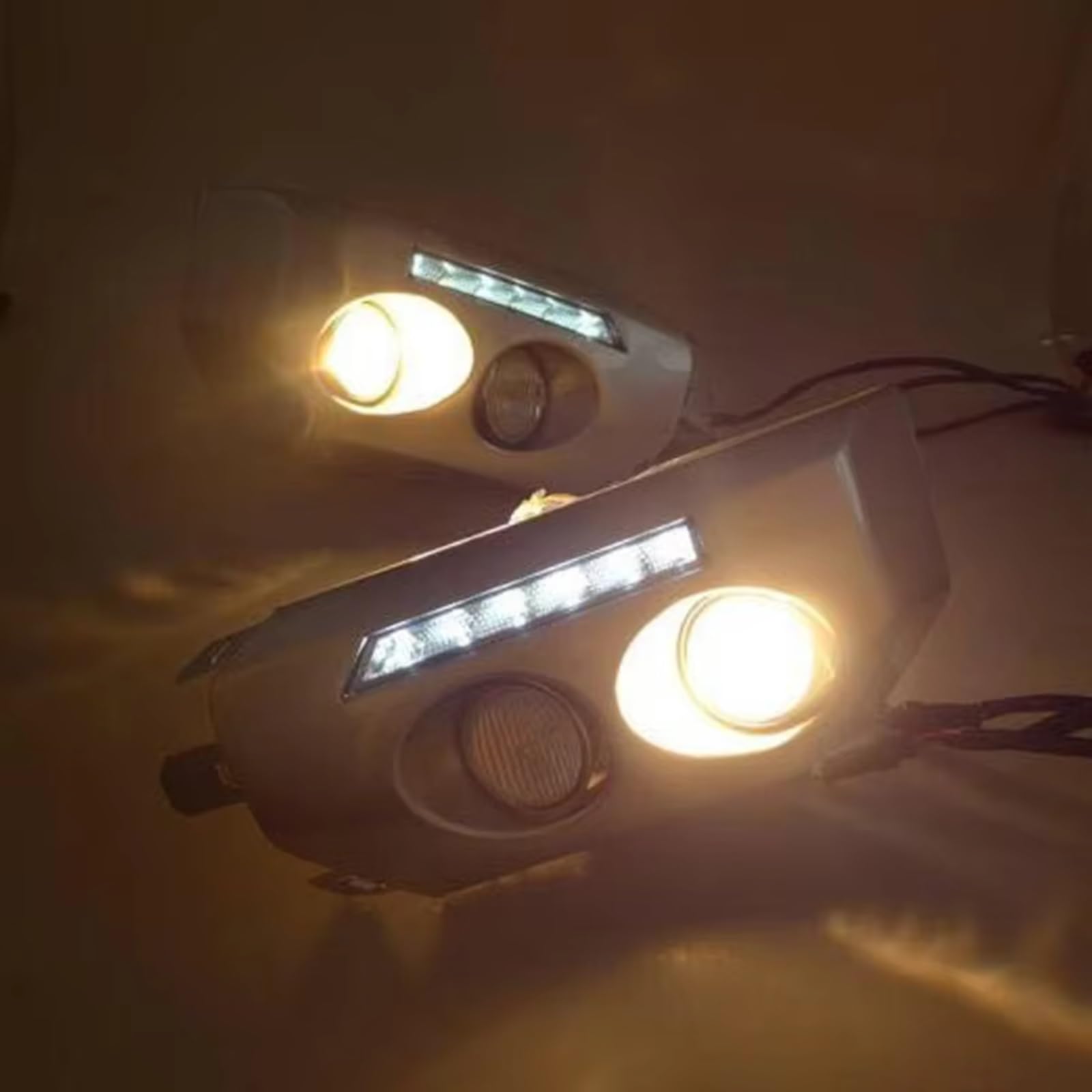 Fendinebbia Per Auto Per Toyota Fj Per Cruiser 2007-2014 Fendinebbia guida | Auto DRL Luce di marcia diurna Telaio fendinebbia Lampada fendinebbia Gruppo lampada di guida