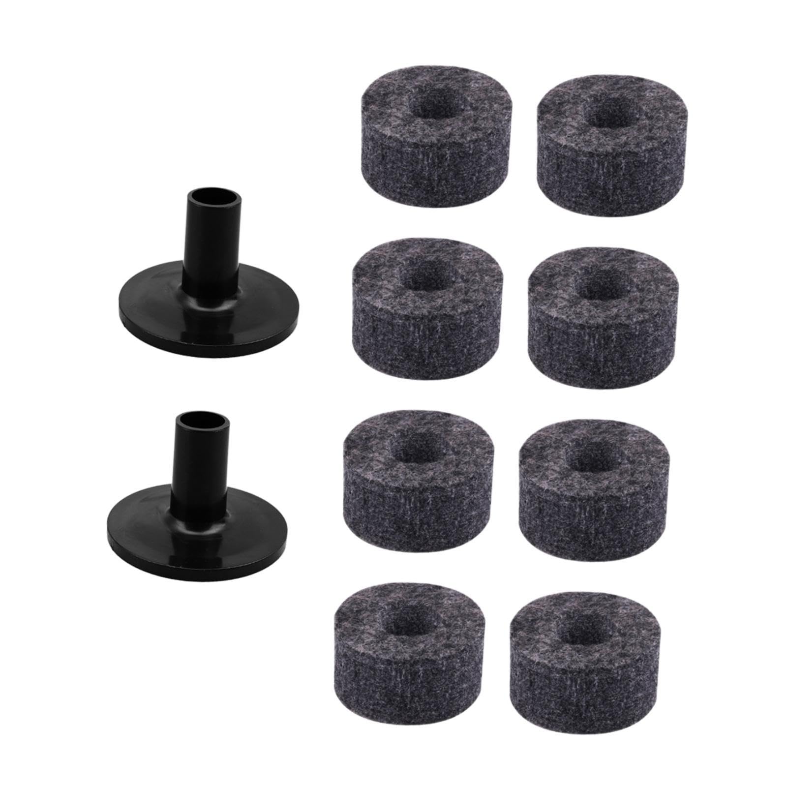 Club Bollywood®10x Cymbal Replacement Accessories Drum Parts for Practice Concert Grey|Musical Instruments & Gear | Percussion |8 Drum Felts Pads-image-47