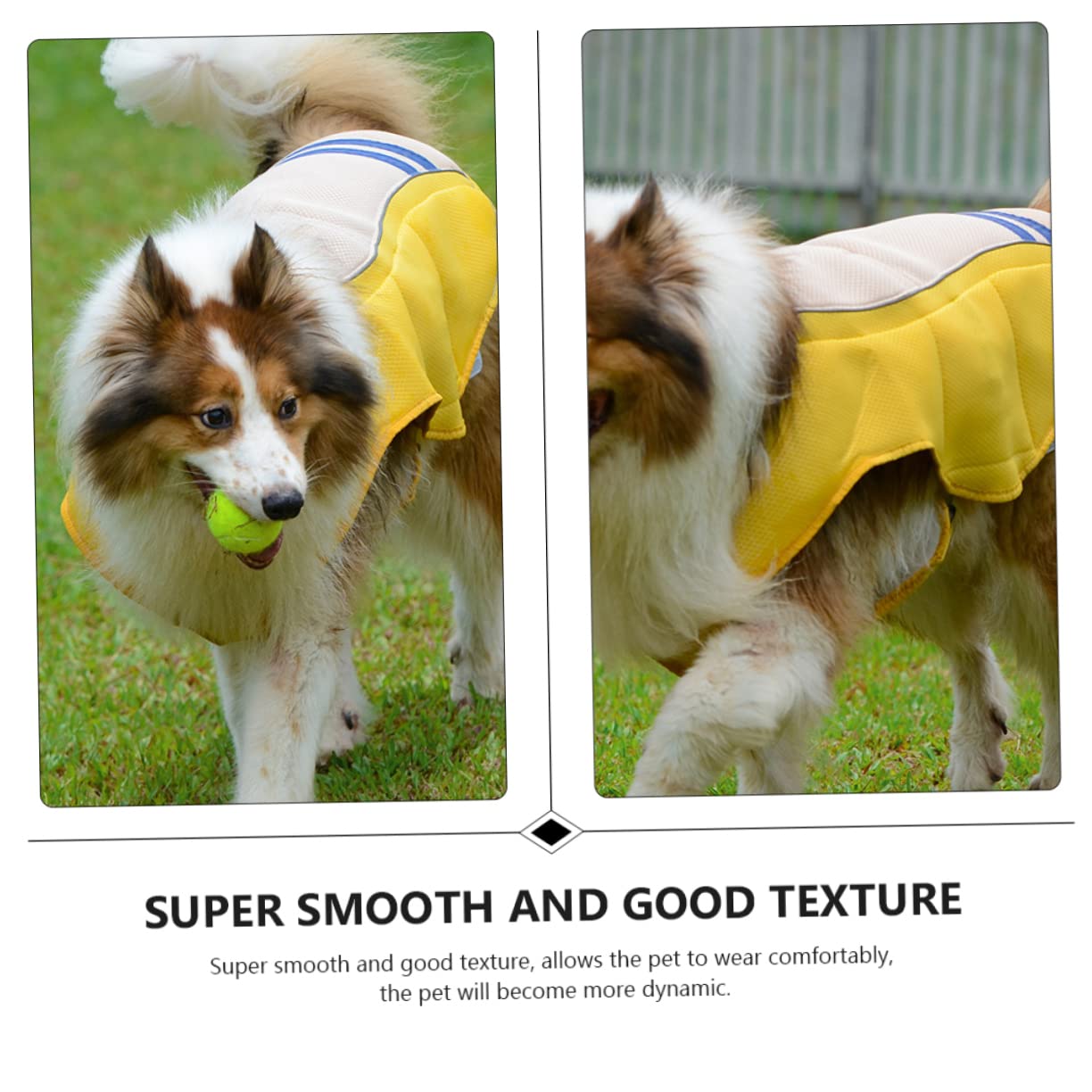 Gilet Rafraîchissant pour Animaux de Compagnie, Jaune XL en Polyester