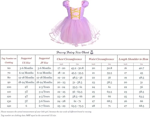 Miniatura 5 de Dressy Daisy Disfraces de princesa para cumpleaños, Halloween, Navidad, fiesta, vestidos para niñas con accesorios, talla 12-18 meses