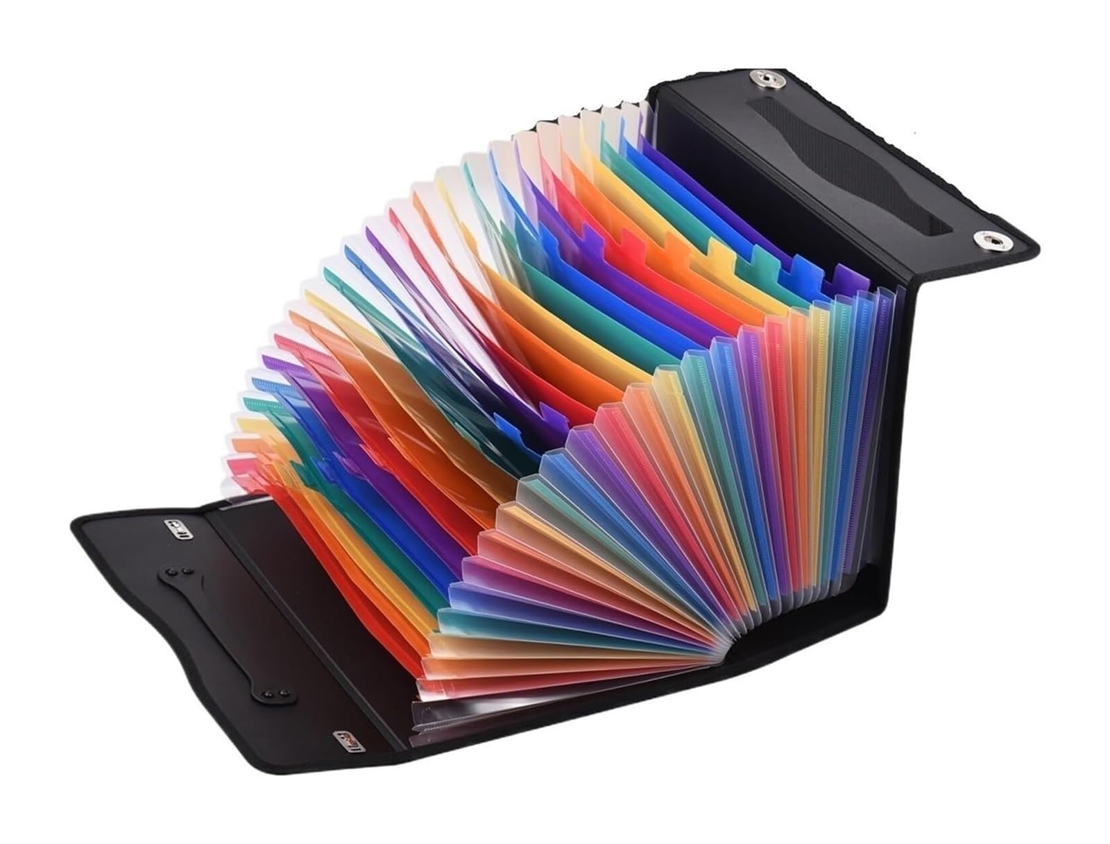 Organisateur de dossiers en accordéon 24 poches, étui extensible A4(Black)