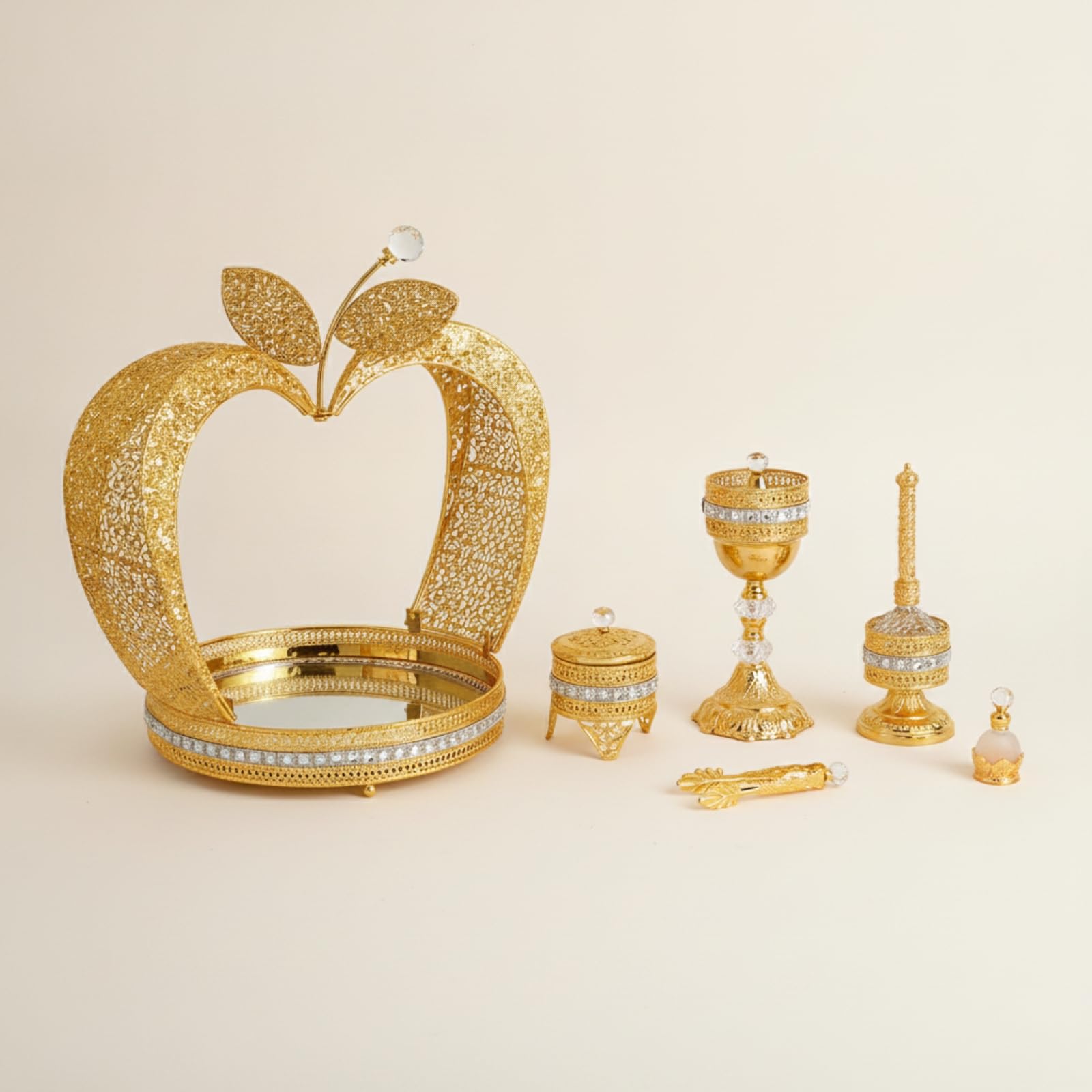 Quemador Incienso con Soporte Corazón Elegante Incienso con Captador Cenizas corativo coración para Altar
