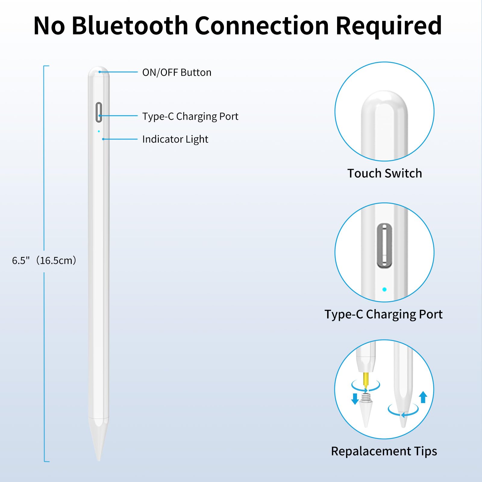 Amazon.com: MMK Pencil for iPad(2018-2023), Tilt Sensitivity iPad