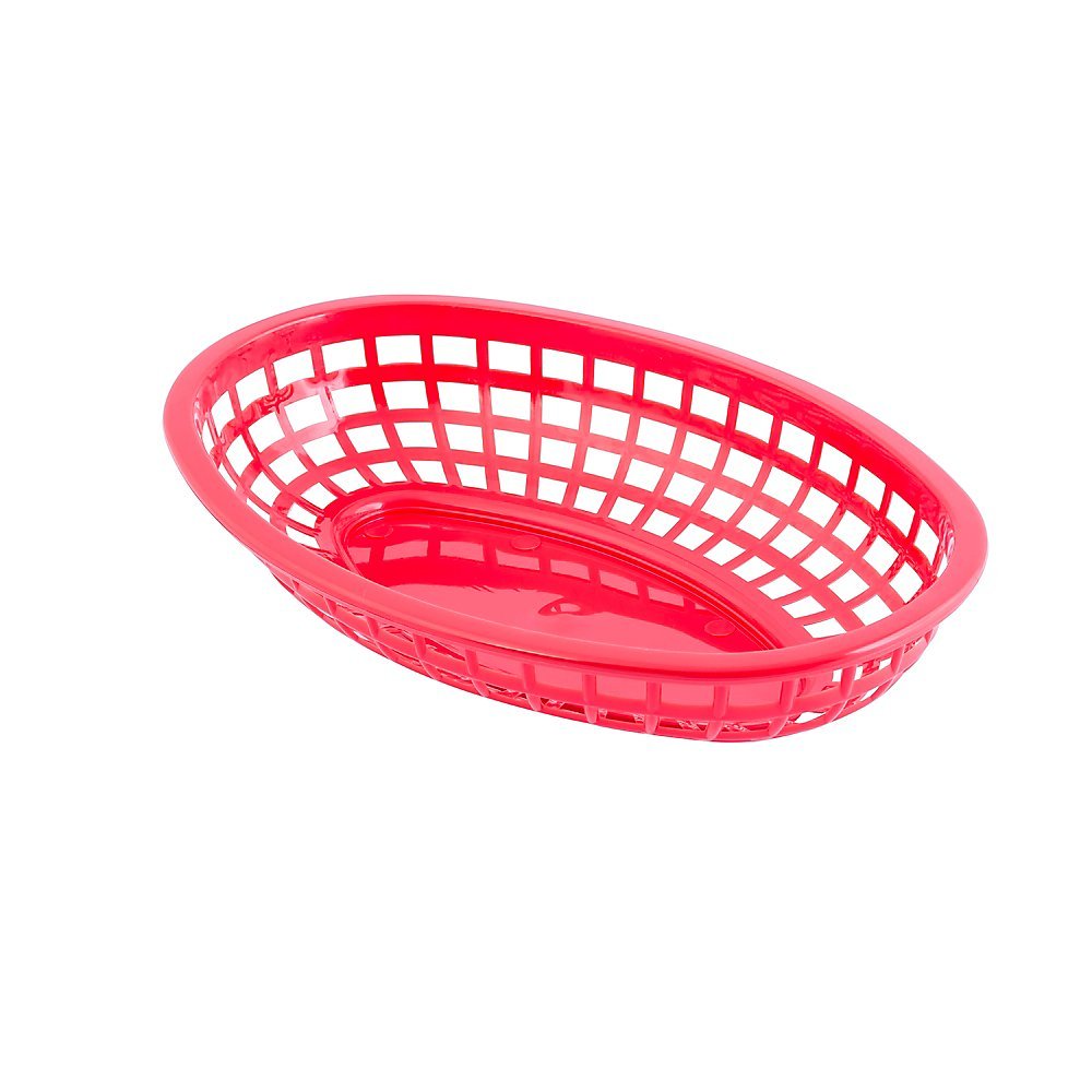 TableCraft Classic Oval Food Baskets Red 24x15x5cm Case of 36
