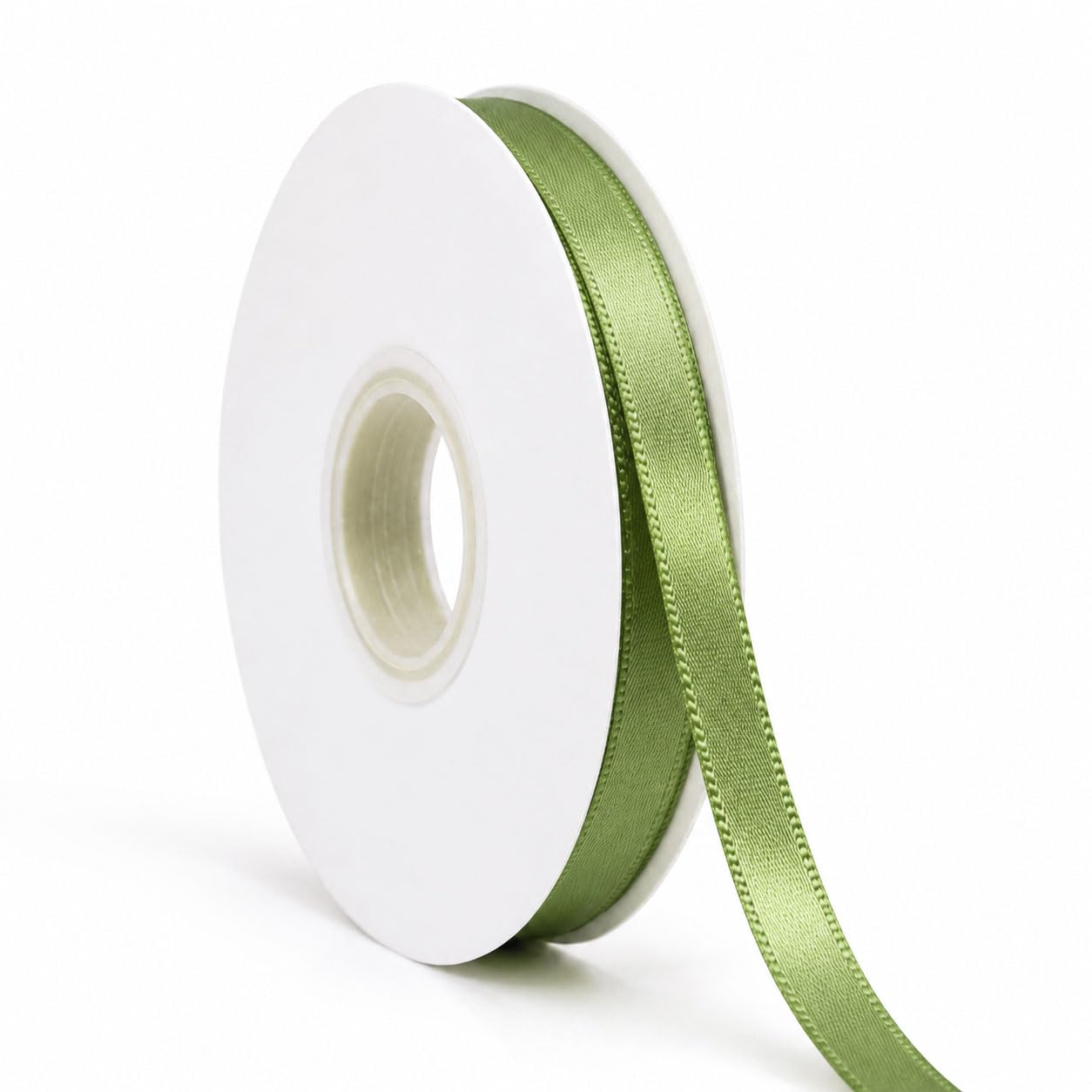 Photo 1 of Sage Green Ribbon Satin Ribbon 3/8 Inch x 50 Yards with Spool