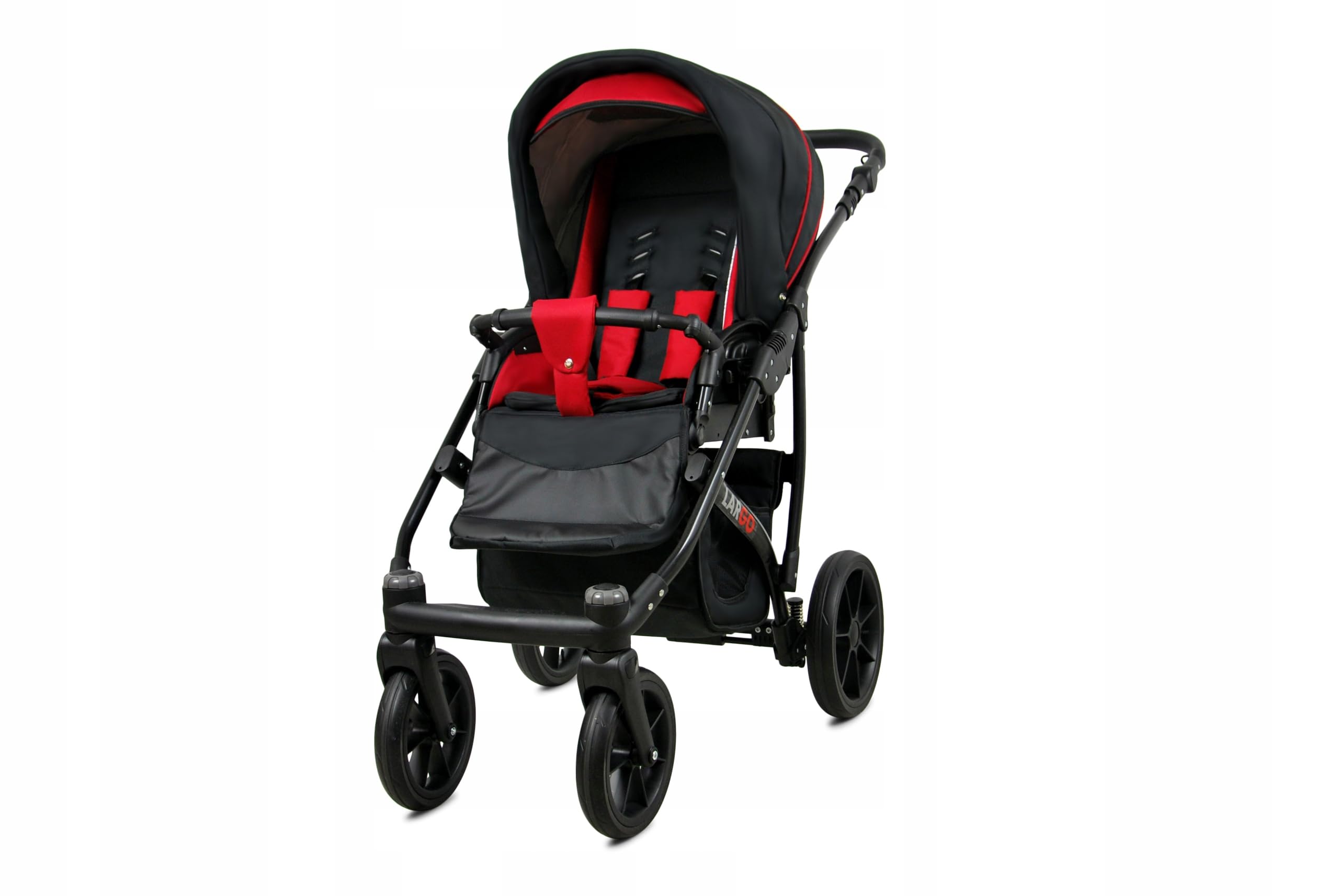 BabyLux® Bambini Passeggino Completo Set 3 in 1 - Largo - incl. Navicella, Canna, Seggiolino Auto - Carrozzina Neonati Sistema Combinato - con Borsa fasciatoio, Copertura antipioggia ecc.