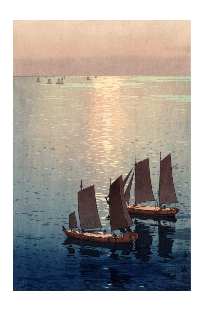 Japanese Art Print - The Sparkling Sea by Yoshida Hiroshi