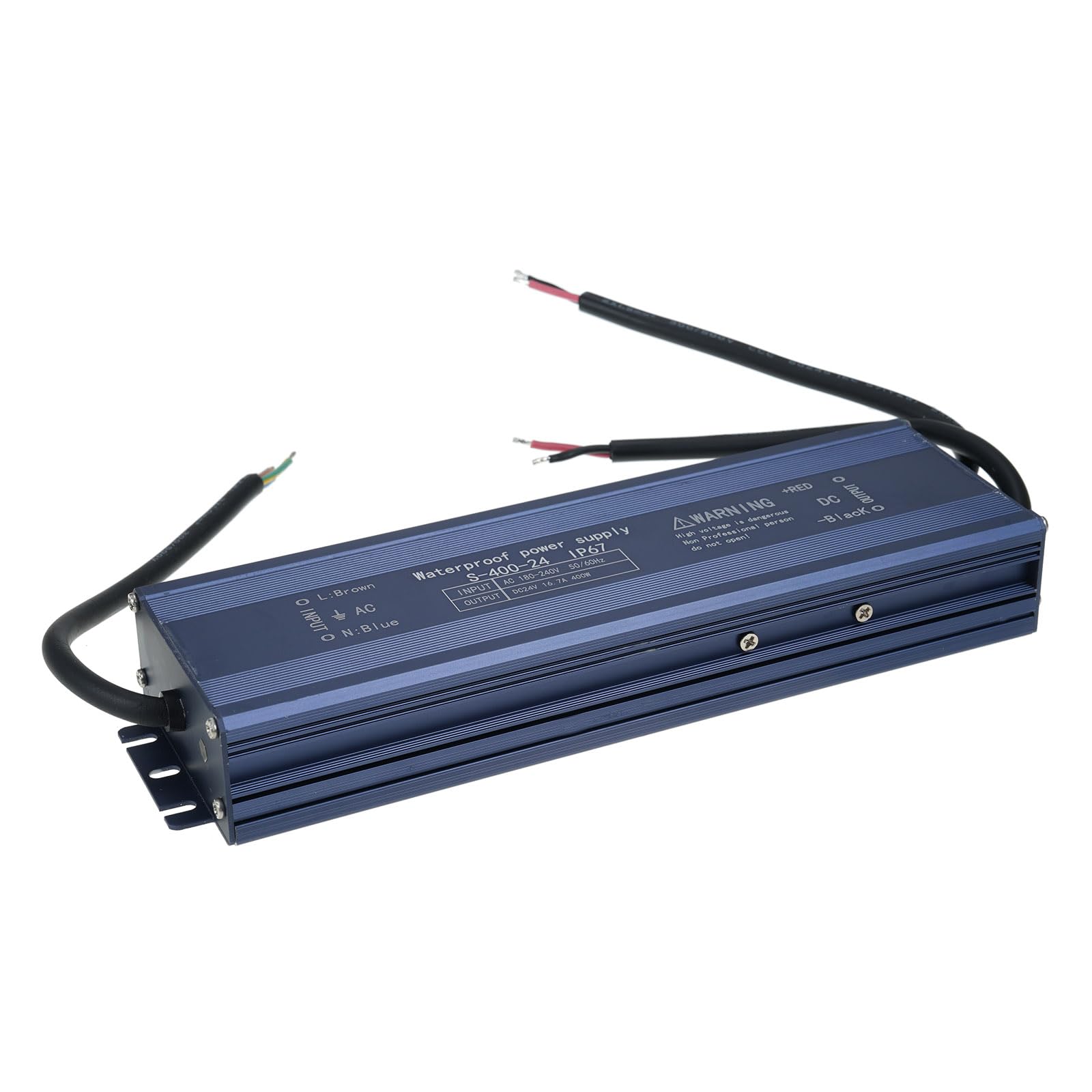Driver LED 24V 120W, Trasformatore Resistente all'acqua IP67 per Strisce Luminose e Lightbox da Esterno (400W)